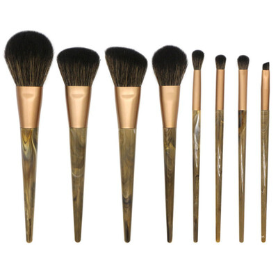

8Pcs Professional Makeup Brushes Set Goat Hair Blush Powder Highlight Repair Capacity Make Up Brush Kits