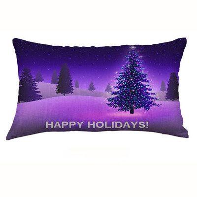 

Siaonvr Christmas Rectangle Cotton Linter Pillow Cases Cushion Covers