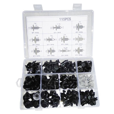

115PCS Auto Fasteners Kit Car Push Pin Rivets Set Door Trim Panel Clips for FordToyotaHondaMazda