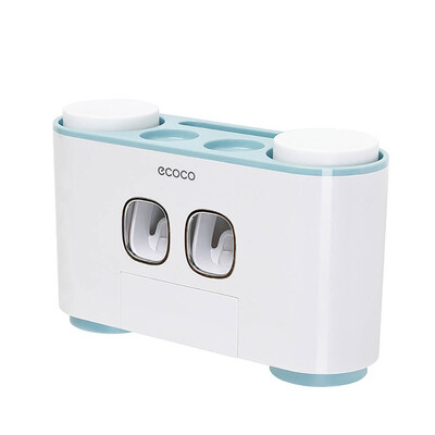 

〖Follure〗Auto Squeezing Toothpaste Dispenser Toothbrush Holder Set Home Wall Mount Stand