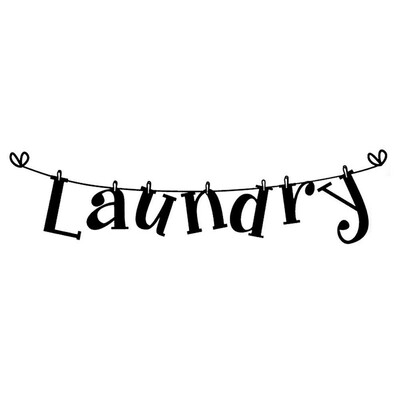 

Laundry Decorative Wall Sticker PVC Waterproof Wall Decal Removable Bedroom Door Wallpaper