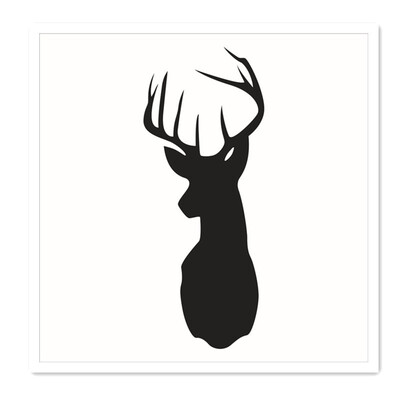

Cartoon living room decoration applique deer head left elk frame hanging painting restaurant decoration painting simple bedroom st