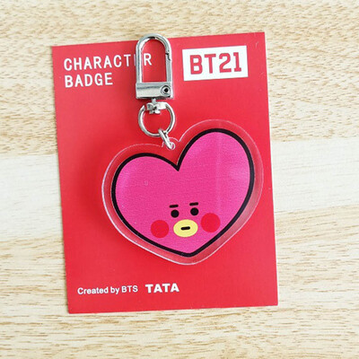 

CAR-TOBBY Kpop BTS Keychain TATA COOKY MANG Pendant Keyring Key Chain Acrylic