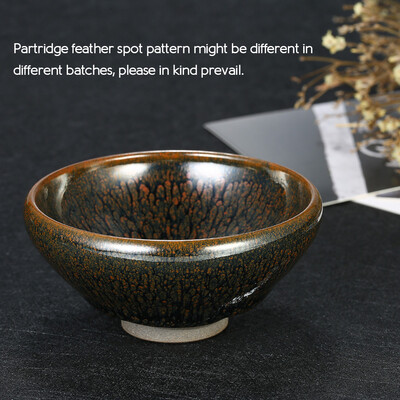 

Partridge Feather Mottle Jianzhan Tea Cup Mini Tea Bowl Tenmoku Teacup Chinese Kungfu Tea Cup Chinese National Arts&Crafts Cha