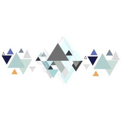 

1Pc Inkjet Geometric Triangle Wall Sticker Home Decoration Wall Art Painting