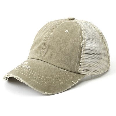 

Summer Sports Ponytail Baseball Cap Women Messy Bun Baseball Hat Casual Cotton Breathable Mesh Cap