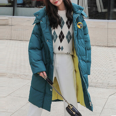 

Toponeto Women Fashion Winter Dinosaur Print Hooded Cardigan Pocket Long Sleeve Coat