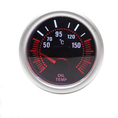 

Red Point Grey Shell 52mm Universal 12V LED Smoke Len 50-150 Degree Oil Temp Gauge Meter