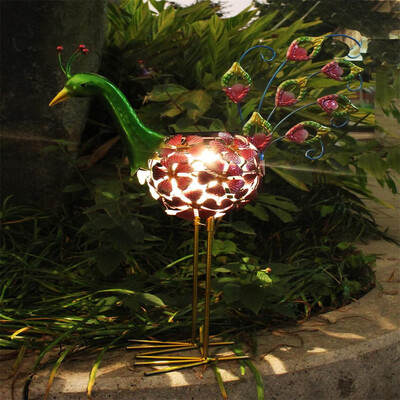 

〖Follure〗LED Garden Lights Solar Night Lights Peacock Shape Solar-Powered Lawn Lamp