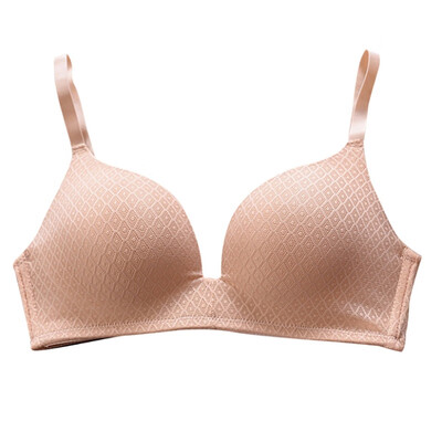 

Women Sexy Lingerie Push Up Solid Color Thin Bra Smooth No Rims Adjustment Casual Underwear