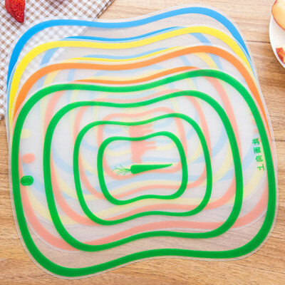 

4Pcs Kitchen Plastic Chopping Block Cutting Board Non-slip Frosted Breadboard