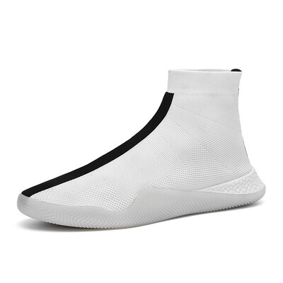

NovelTeez Shoes mens tide shoes 2018 autumn new Korean casual shoes men Fashion personality flying woven black&white sets of