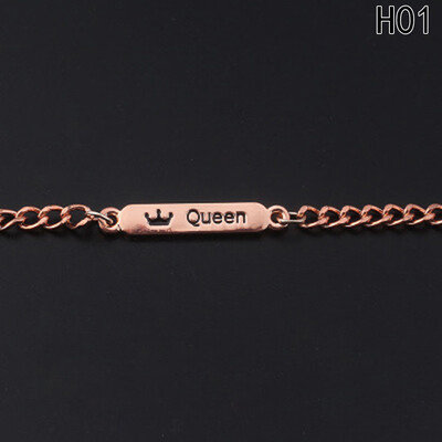 

New King Queen Crown Men&Women Bracelet Korean Style Titanium Steel Fashion Simple Creative Couple Lover Bracelet Gifts