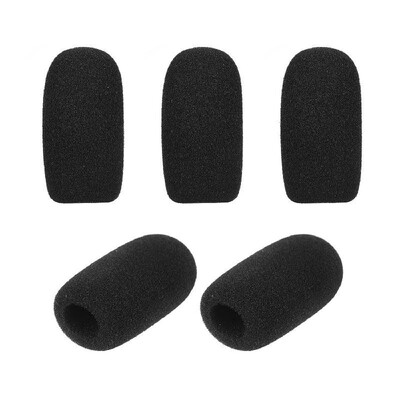 

Mini Microphone Windscreens Mic Foam Covers for Lapel Lavalier Headset Microphone Black Pack of 5pcs