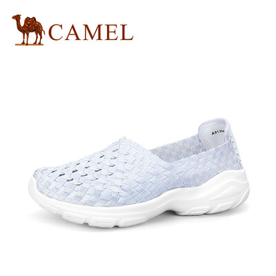 

Camel CAMEL ladies light casual elastic band round head woven shoes A91304655 white 39
