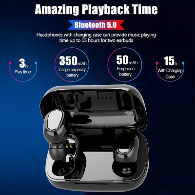 

NEW TWS-L21 9D HiFi Noise Cancelling Mini Earbuds Bluetooth 50 Earphones