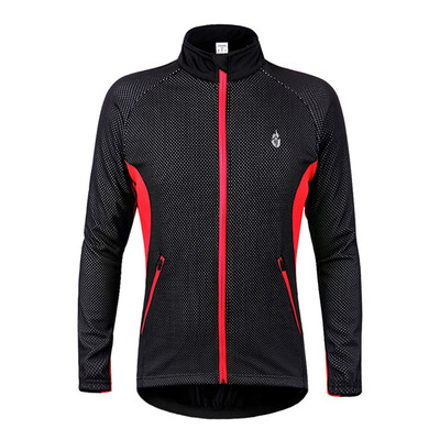 

Winter Thermal Fleece Cycling Jacket Windproof Cycling Clothing Coat Bike Riding