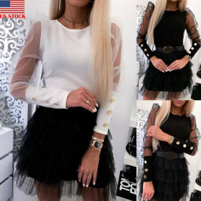 

Women Ladies Fine Knitted Puff Shoulder Long Sleeve Ribbed Jumper Shirt Crop Top