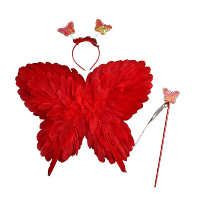 

Colorful Butterfly Wings Feather Angel Wing Kids Fairy Angel Wing Stage Performance Props Cosplay Carnival Party Supplies