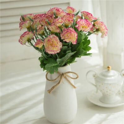 

1pc 10 Heads Fresh Artificial Flower Carnation Silk Flower Fake Plant For Mothers Day Home Wedding Party Decoration Accessories