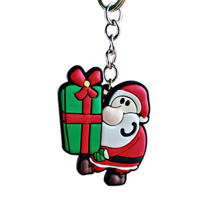 

Christmas Jewelry Cute Snowman BearTree Pendant Keychain Keyring Bags Car Full Rhinestone Key Holder Christmas Gift