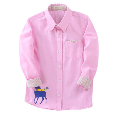 

2-10T New Fashion Children Long Sleeve Shirt Boys Girls Lapel Wild Shirts Baby Kids Casual Outfits