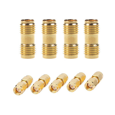 

4pcs Dual SMA Female Jack Adapter 4pcs SMA Male to SMA Male Converter Straight RF Coax Connector