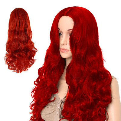 

Wine Red Long Wavy Curly Hair Synthetic Wig Hair Style for Women