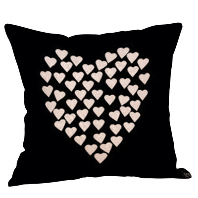 

〖Follure〗Black&White Pattern Printed Cotton Linen Throw Pillow Cases Sofa Cover Decor