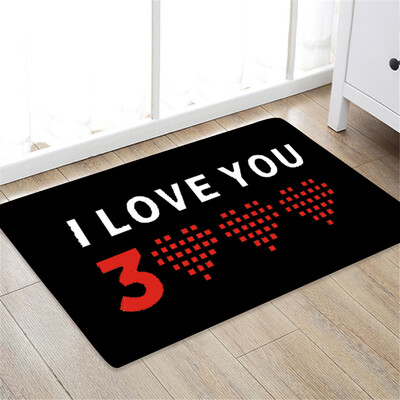 

Gobestart I love You Three Thousand Times Comfort Square Flannel Kitchen Non-slip Mat 40x60CM