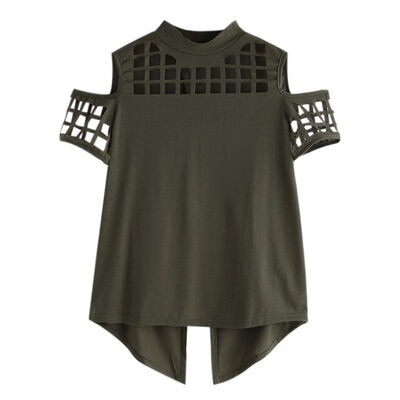 

Cute Solid Women T-shirts Breaking Wind Strapless T-shirt O-neck Summer Casual OFF the Shoulder T-shirts Top