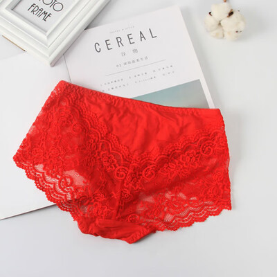 

Cotton Briefs For Women Lingerie Sexy Lace Panties Femme Underwear Hollowed-out Breathable low-Rise 2019 New Hot