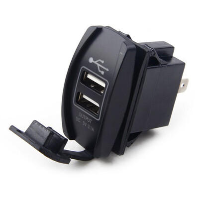 

Dual Port LED USB Car Power Supply Fast Chargers Socket Waterproof 12V-24V 31A