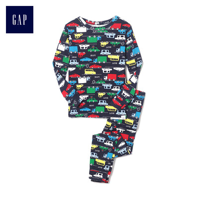 

GAP flagship store baby boy child cotton long-sleeved underwear autumn clothes long pants suit home service 368645 autumn new navy blue 100cm 3T