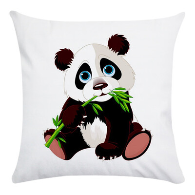 

Home Cushion Cover Cute Animal Panda Cotton Throw Pillow Case Decorative Sofa Chair Seat Cushion Pillowcase 4545Cm