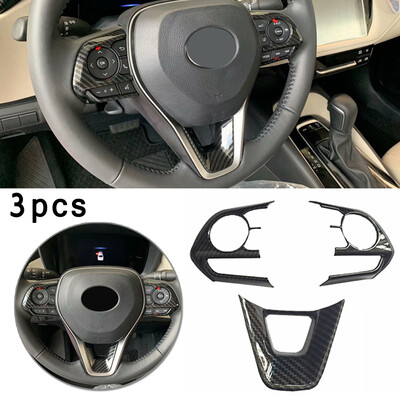 

Carbon Fiber Black Car Steering Wheel Trim For Toyota Corolla Hatchback 2009