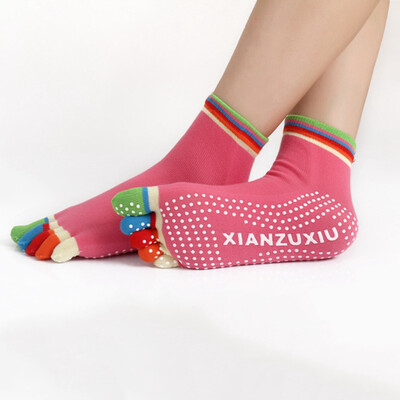 

Full Toe Socks Non Slip Anti Slip Pilates Ankle Grip Durable Cotton Dance Deportes Sock