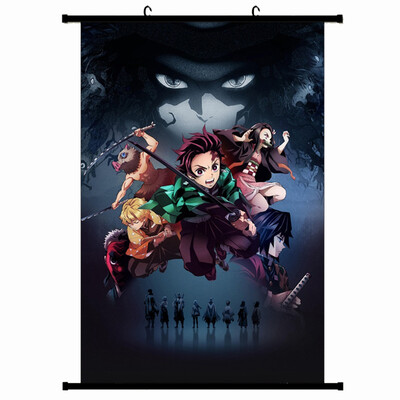 

Demon Slayer Kimetsu no Yaiba Poster Prints Anime Scrolls Poster Banners for Collect Home Wall Bedroom Decoration
