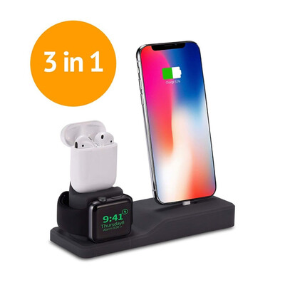 

3-in-1 Mobile Phone Charging smart Watch Headset Charging Holder Bracket Charging Stand for iPhone iwatch earphone Charging Base
