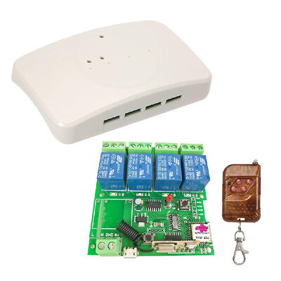 

eWeLink 433Mhz Smart Remote Control Wireless Switch Universal Module 4ch DC 5V Wifi Switch with Shell Timer Phone APP Remote Contr