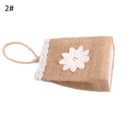 

6Pcs Mini Flower Lace Wedding Party Decor Candy Sugar Gifts Storage Bag Pouch