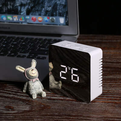 

Gobestart Multi Functional Digital LED Mirror Clock Alarm Night Lights Thermometer