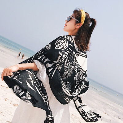 

2019 Scarf Women Ethnic Style Stylish Long Style Sunscreen Shawl Keep Warm Fashion Printed Dual Use Elegant Scarf 180cm100cm