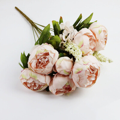 

Europe Style Flower Bouquet for Home Shop Decor Artificial Peony Flowers Silk Fake Flower Bouquet Simulation Peony Decor Supplie