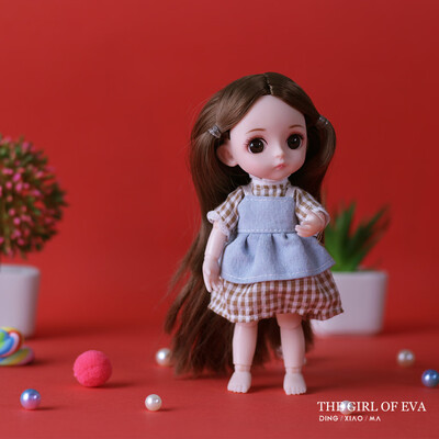 

YIWULAFashion Girl Joints Doll Simulation 3D Doll Cuddle Gift Soft Body For Girl Toy