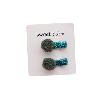

New Girls Hair Clips Cute Plush Ball Design Hair Pin Set Children Sequins Hairpin Princess Hair Accessories