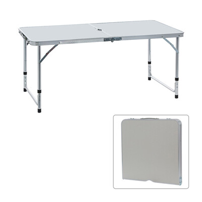 

Gobestart Portable Camping Table 4-Person Folding Aluminum Picnic Party Dining Desk InOut