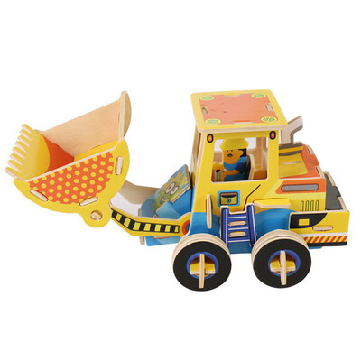 

Tailored Wooden Cartoon Car Puzzle Jigsaw Blocks Kid Learing Educational Toy