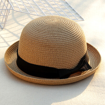 

Liva Girl 2019 Summer Straw Hat Women Big Wide Brim Beach Hat Sun Hat Foldable Sun Block UV Protection Panama Hat Bone A2