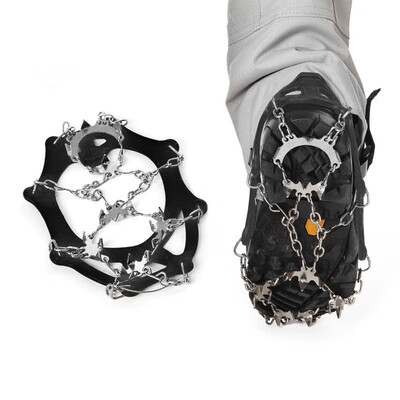 

1 Pair 18 Tooth Crampons Stainless Steel Crampons Winter Snow Shoe Covers Outdoor Camping Tool Accessories